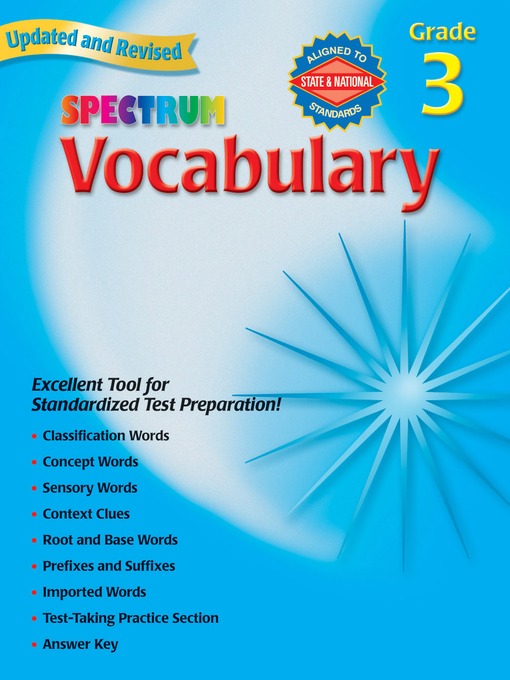 Title details for Vocabulary, Grade 3 by Spectrum - Available